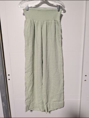 Isabel Maternity Smocked Waist Wide-Leg Pants